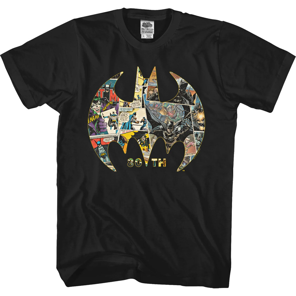 80Th Anniversary Bat Symbol Collage Batman Tshirt